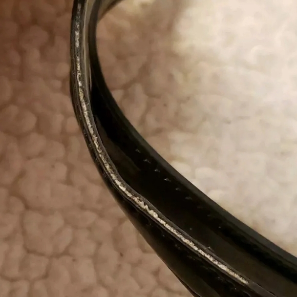 DKNY Black Patent Vinyl Logo Tote Purse - Picture 7 of 7